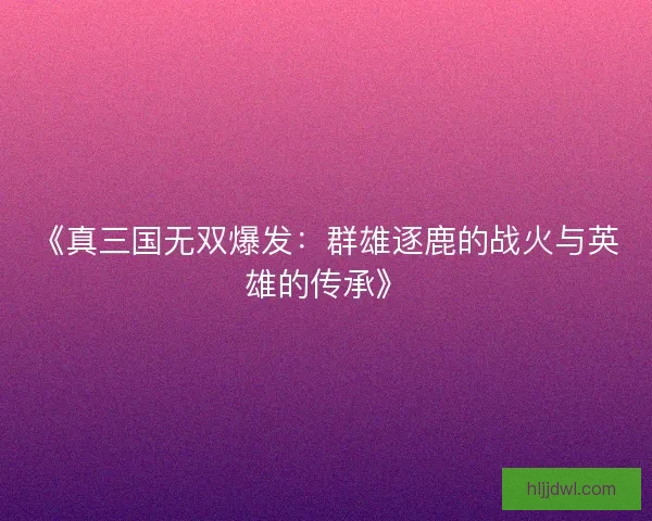 《真三国无双爆发：群雄逐鹿的战火与英雄的传承》